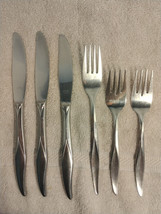 Nasco Flatware Flamingo Stainless Steel Set 6 Dining Dinner Forks Knives... - £15.66 GBP