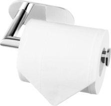 Chrome Toilet Paper Holder Self Adhesive, Stainless Steel Toilet Paper Roll Hold - £16.72 GBP