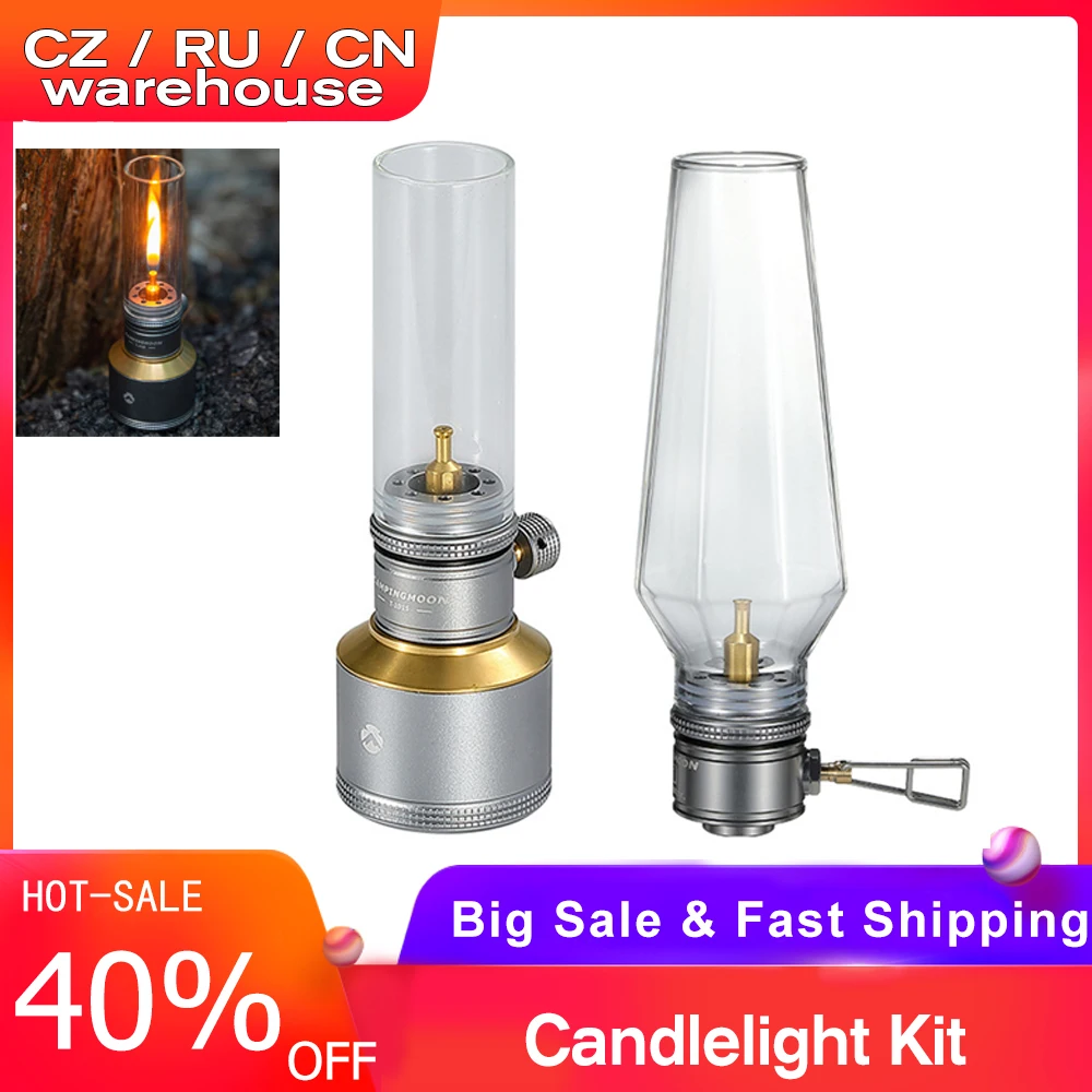 Candlelight Kit Portable Lamp Light Compact Butane Gas Light Lantern Outdoor - £22.34 GBP+