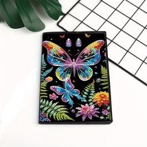 Butterfly &amp; Floral Design Notebook Journal Diamond Jewel Art COMPLETED, ... - $14.84
