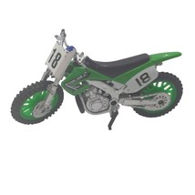 Denver Models Green Dirt Bike No 18 Toy Motorcycle 8+ 4&quot; long - $9.89