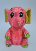Wales Japan Elephant Still Piggy Bank Bright Pink Ceramic Japan 1960s - £13.11 GBP