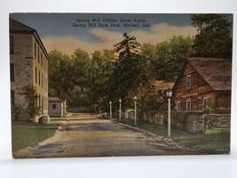 Postcard Indiana Mitchell IN Spring Mill Village 1954 Posted Chrome - £7.41 GBP