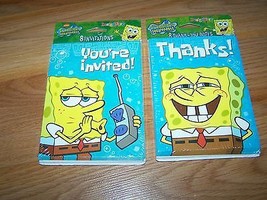 8 Spongebob Squarepants Party Invitations &amp; Thank You Cards &amp; Envelopes New - £9.55 GBP