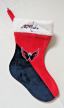 Embroidered NHL Washington Capitals on 18″ Red/Blue Basic Christmas Stoc... - £22.71 GBP