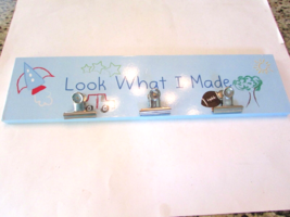 Kid&#39;s Display Plaque Look What I Made for Pictures Doodles Schoolwork &amp; More 24&quot; - £11.90 GBP