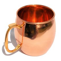 Rastogi Handicrafts Copper Moscow Mule Mug Plain Brass handle - £14.09 GBP