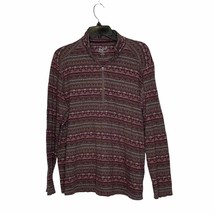 Woolrich 1/4 Zip Pullover Size Large Multi Color Geometric Aztec Womens Cotton - £20.23 GBP