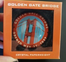 Golden Gate Bridge Crystal Paperweight San Francisco California Michal V... - $16.83