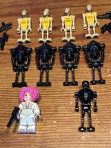 Star Wars Toy Minifigures Cantina Girl B1 B2 Battle Droids 10 Item Minifig Lot - £19.32 GBP
