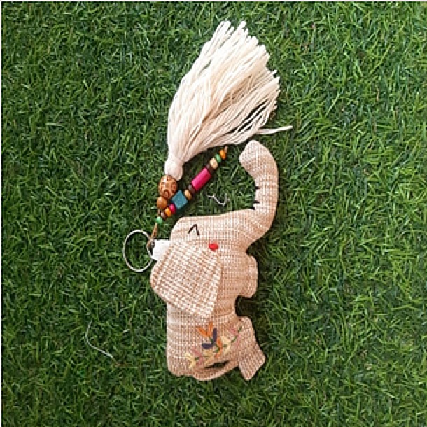 New Handmade Little Elephant Keychain, Cotton