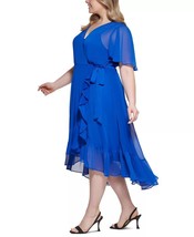 New Calvin Klein Blue Fit And Flare Belted Midi Dress Size 18 W Women $149 - £71.54 GBP