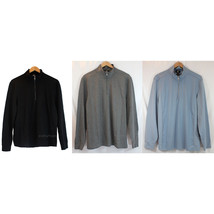 NWT CK Calvin Klein Men 1/4 Zip Long Sleeve Cotton Shirt Lightweight Pullover - £31.26 GBP