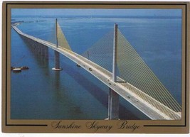 Florida Postcard Tampa Bay Sunshine Skyway Bridge Bradenton to St Petersburg - £1.63 GBP