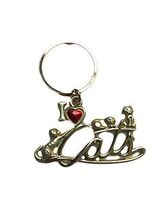 AJC Co. Gold - Plated I Love Cats Keychain Kitten Kitties - $10.54