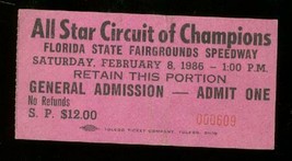 All Star Circuit Of Champions RACE-TICKET STUB-2/8 1986 Vg - £27.13 GBP