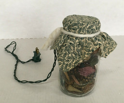 Vintage potpourri in jar with lights decorative country home decor cente... - $361.28 MXN