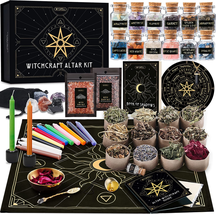 Large Witchcraft Kit 68 PCS Witch Altar Starter Wiccan Spell Supplies To... - $51.15