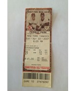 2007 Boston Red Sox April, 22 Ticket Stub Hit 4 Straight HR&#39;s To Beat Ya... - £53.58 GBP