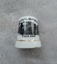 VINTAGE LINCOLNS NEW SALEM STATE PARK PORCELAIN THIMBLE ILLINOIS SOUVENIR - £7.84 GBP