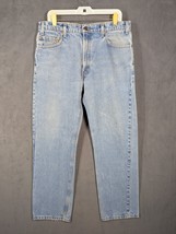 Vintage 36x30 Levi&#39;s MADE IN USA &#39;505 Regular Fit Straight Leg&#39; Blue Jeans - $19.99