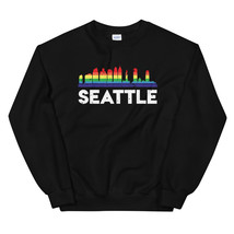 LGBT Flag Rainbow Shirt LGBT Seattle City Pride Unisex Sweatshirt - £23.97 GBP