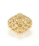 14K Solid Gold Floral Handmade Oval Spacer Beads For Necklace And Jewelry Craft - $314.18
