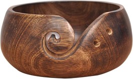 Medieval Replicas Wooden Yarn Bowl Hand Made with Mango Wood for Knittin... - $29.70