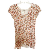 Free People Cottagecore Floral Lace Back Knit Top XS - $35.53