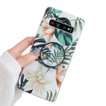 Anymob Samsung Case Green Floral Design Art Leaf Flower Silicon With Holder  - £21.45 GBP