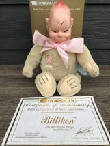 Vintage Billiken Jointed Horsman Doll Good Luck Bear in Original Box COA... - $41.80