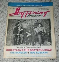Bob Dylan Grateful Dead Happening Magazine Vintage 1987 Local Publication - £19.65 GBP