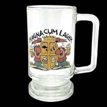 Magna Cum Lager Glass Beer Drinking Stein Mug 16 Ounce Novelty Mug Vintage - $9.85