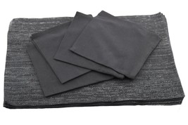 Unbranded Cotton Blend Placemats and Napkins Set Metal Gray - £7.03 GBP