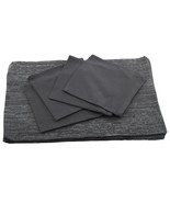 Unbranded Cotton Blend Placemats and Napkins Set Metal Gray - $12.21 CAD