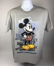 Disneyland Resort Gray T-Shirt L Large Walt Disney World Mickey Mouse - LOOK - £10.93 GBP