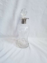 Antique 1890-1920 Glass Glug Glug Decanter bottle with Birmingham Silver Spout - £112.12 GBP