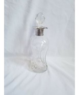 Antique 1890-1920 Glass Glug Glug Decanter bottle with Birmingham Silver... - £114.74 GBP