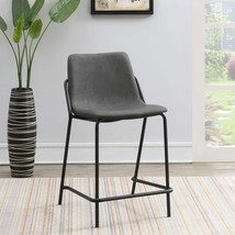 Grey &amp; Black Counter Stools w/ Footrest (2-Pack) - $336.99