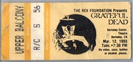 Grateful Dead Mail Orden Concierto Ticket Stub Marzo 12 1985 Berkeley California - £43.43 GBP