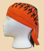 Flames EZDanna Headwrap (Orange) - One Size Fits All, Orange - $5.40