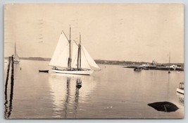 Sailing Boothbay Harbor ME Originally Sawyer Later Marsh&#39;s Island Postcard Q27 - £11.67 GBP