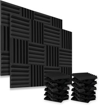 Acoustic Foam Panels, Recording Studio Acoustical Treatments Foam Panels, Black - £38.84 GBP