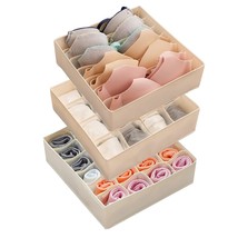 Bra Socks Underwear Organizer 3 Pack, Foldable Closet Organizer Drawer S... - £25.37 GBP