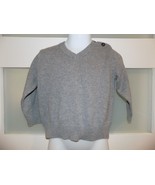 Janie and Jack Gray V-Neck LS Sweater Size 12/18 Months Boy&#39;s EUC - £21.04 GBP