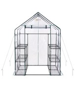 3 Tier 12 Shelves Mini Walk In Portable Outdoor Greenhouse Plant House C... - $2,827.09 MXN