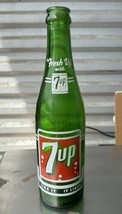 Vintage 7-Up Glass Bottle Green ACL Walterboro, SC South Carolina Fresh Up - £19.41 GBP