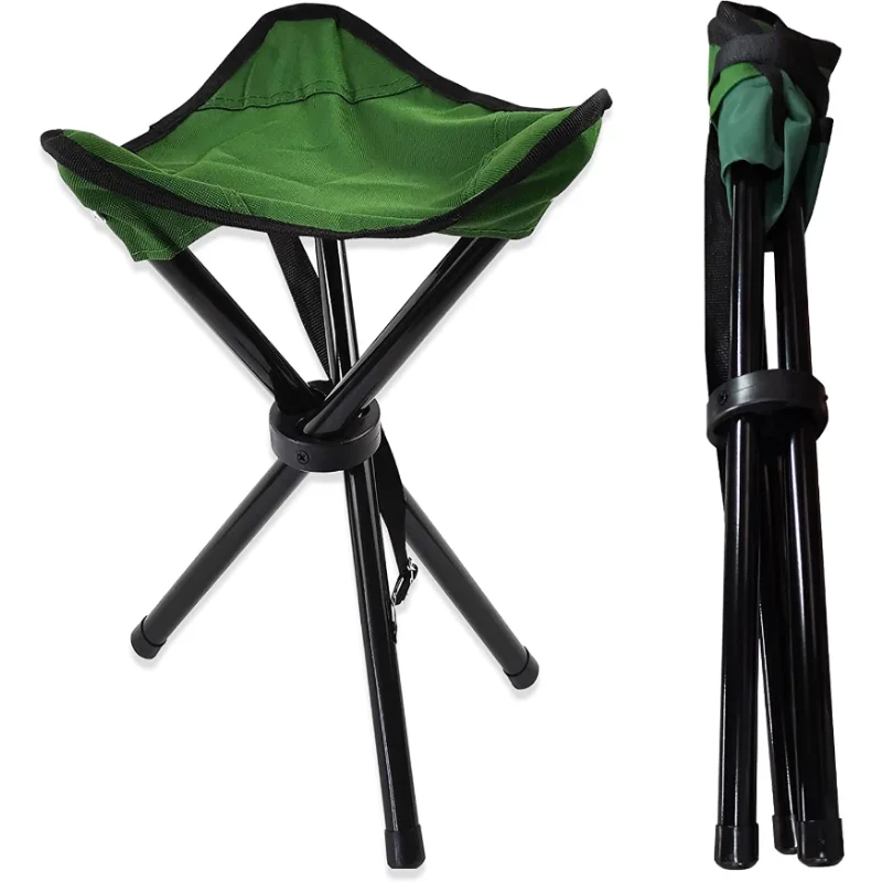 Folding Camping Chairs Portable Tripod Seat Outdoor Travel Tall Slacker ... - £19.84 GBP