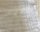 Vintage 100% Cotton Baby Blanket Woven Solid White - £33.81 GBP