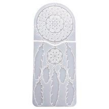 DIY Handmade Resin Silicone Mould Crystal Dream Catcher with Feathers Mirror Sil - £19.08 GBP